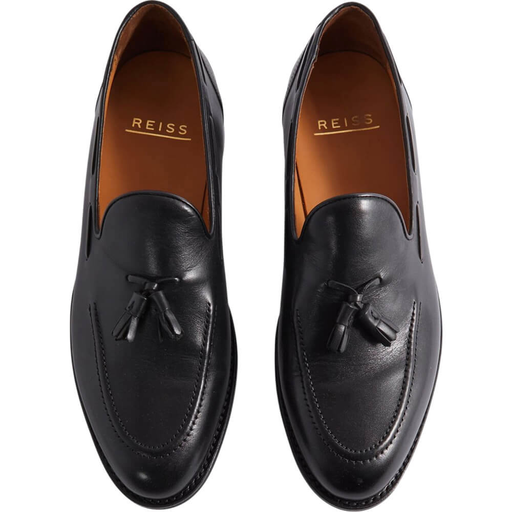 REISS CLAYTON Leather Tassel Loafers